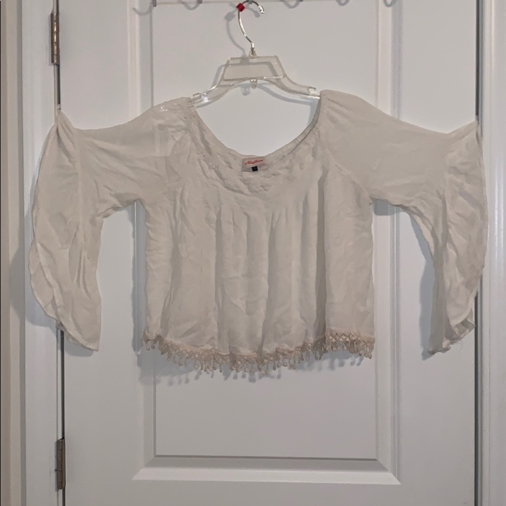 Spring fringed crop top